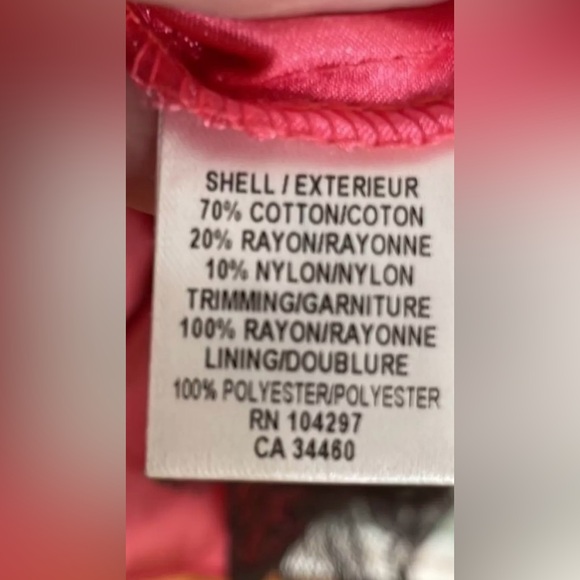 MILLY of New York Lace overlay Dress Floral Pink Brown V-Neck Empire Waist Shift - Picture 9 of 11